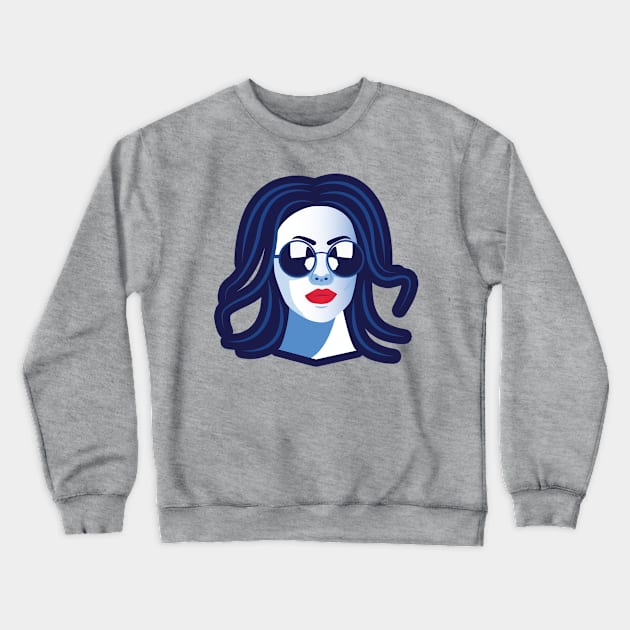 beautiful woman illustrator Crewneck Sweatshirt by Bedjoart